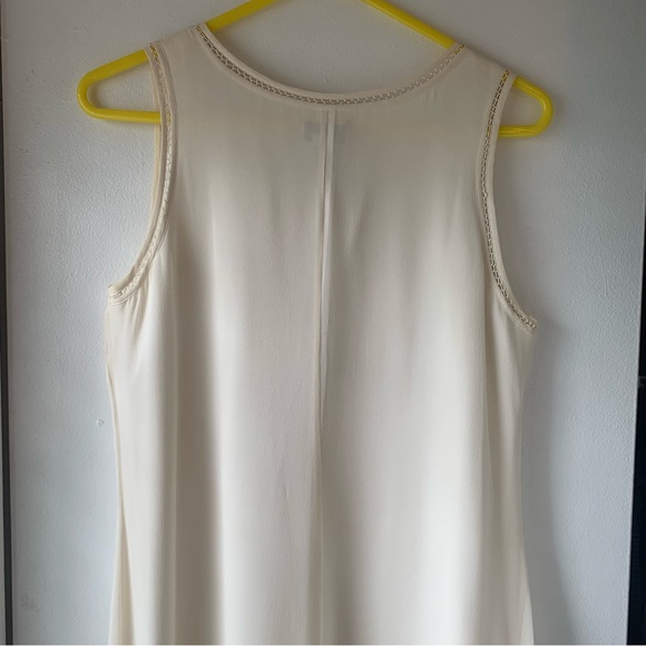 SIMPLY SILK 100% Silk Maxi Dress Sleeveless Size M Lagenlook Minimalist Basic - Picture 5 of 8